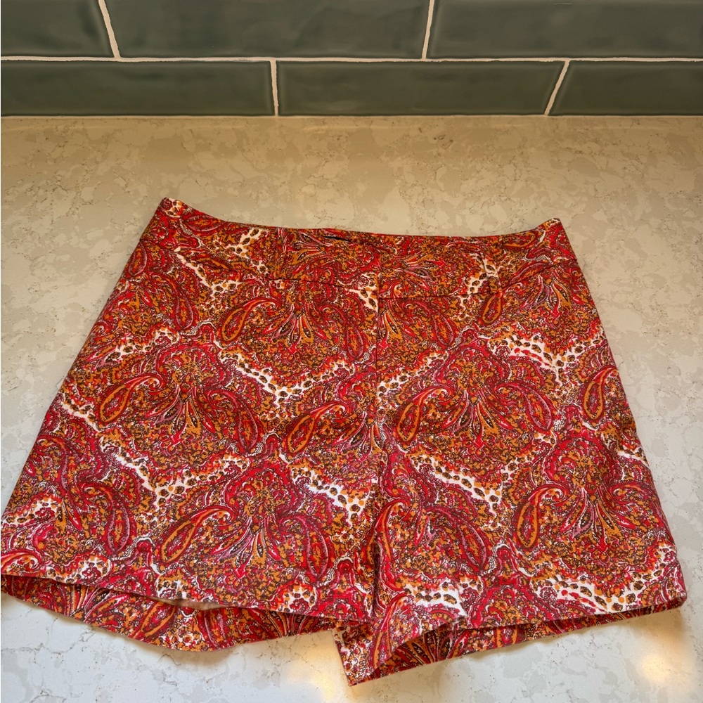 Talbots High Waist Red and Pink Shorts with Tailored Fit